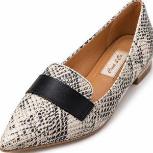 Loafer de punta print de culebra CAVA