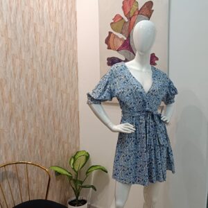 Vestido corto estampado total
