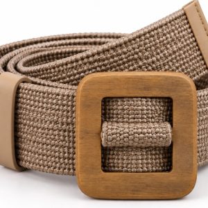 Cinturón elástico con hebilla cuadrada