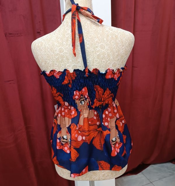 Top peplum estampado caras con tirantes Floraleza - Imagen 3