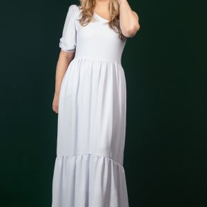 Vestido one shoulder midi