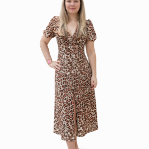 Midi dress animal print