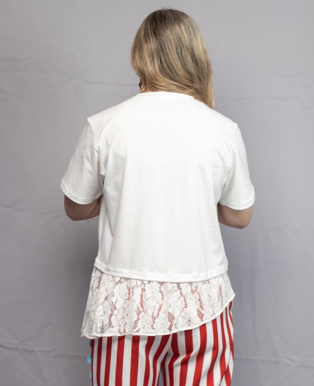 t-shirt con detalle de encaje en basta - Capsula CAVA - Imagen 4