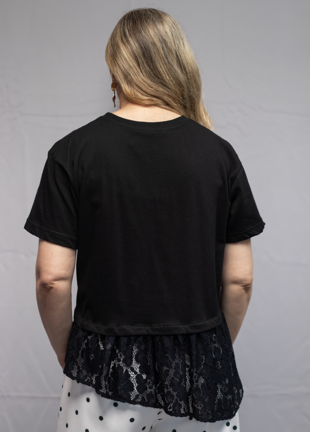 t-shirt con detalle de encaje en basta - Capsula CAVA - Imagen 3