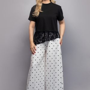 t-shirt con detalle de encaje en basta -  Capsula CAVA
