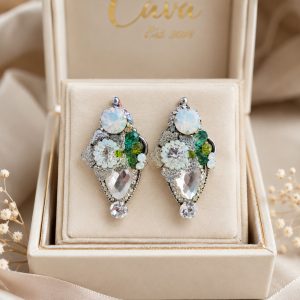 Pendientes con piedras semipreciosas